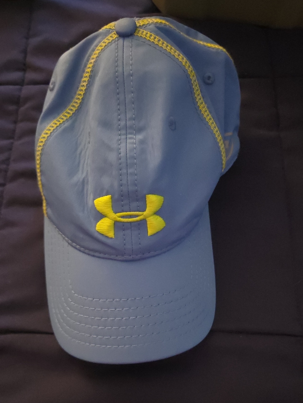 Under Armour Womens Light Blue Cap with Yellow Logo